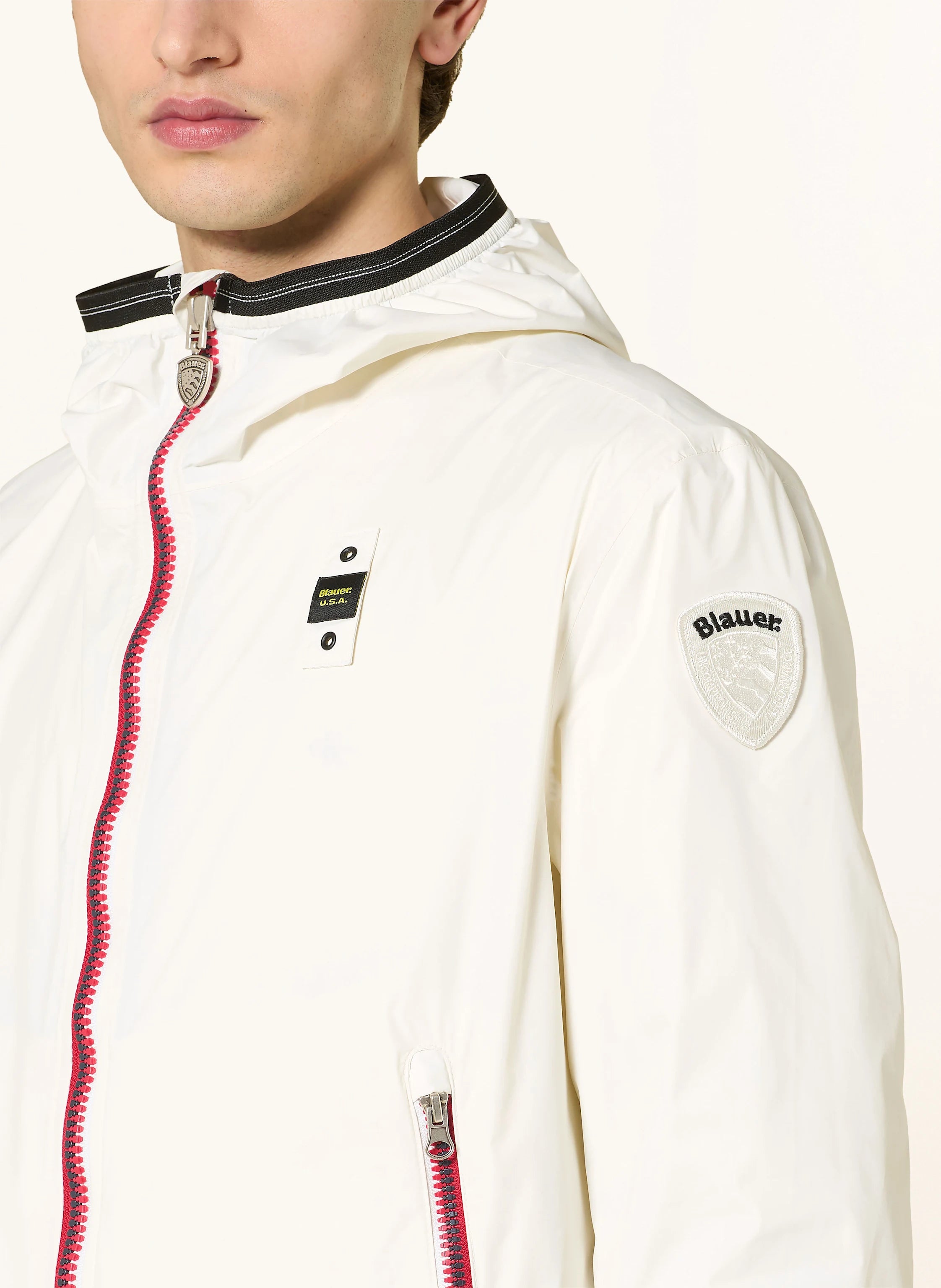 GIUBBINO BLAUER DODGE CON CAPPUCCIO ZIP IN CONTRASTO