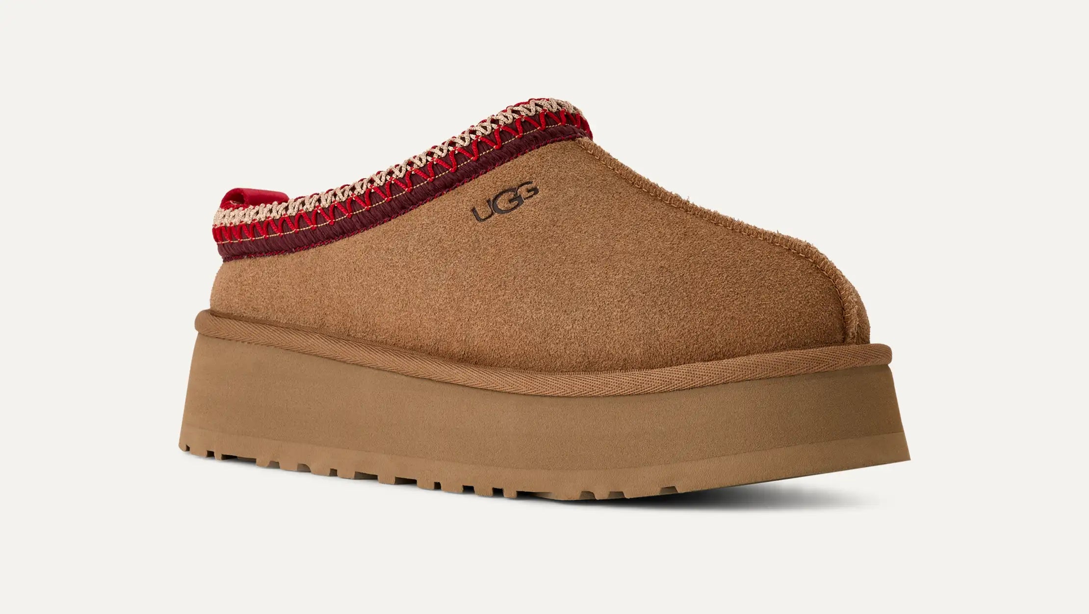 SCARPA UGG TAZZ PANTOFOLA PLATFORM CHESTNUT
