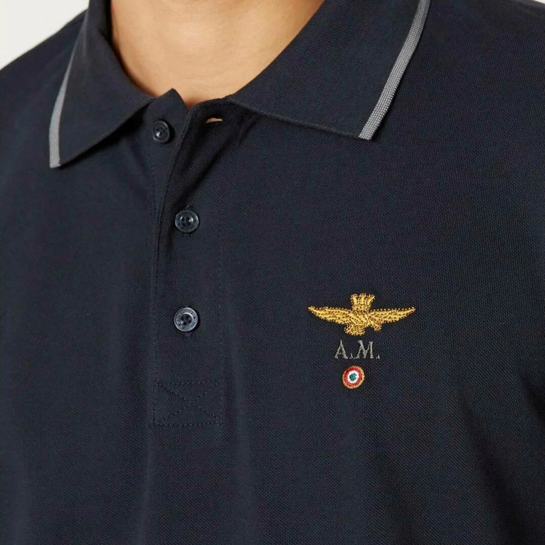 POLO AERONAUTICA MILITARE CONTRASTO COLLO