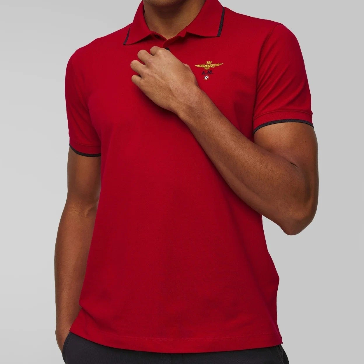 POLO AERONAUTICA MILITARE CONTRASTO COLLO