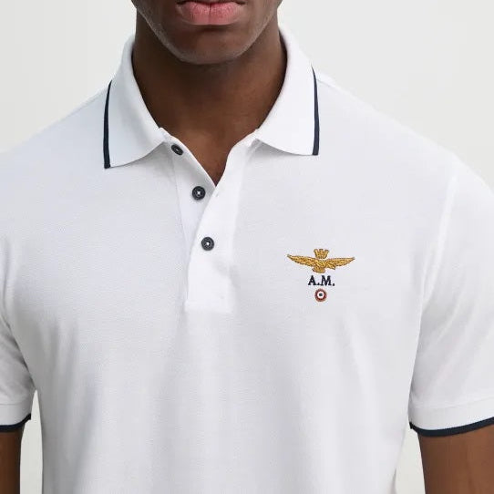 POLO AERONAUTICA MILITARE CONTRASTO COLLO