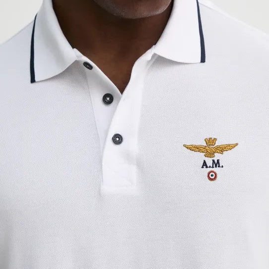 POLO AERONAUTICA MILITARE CONTRASTO COLLO