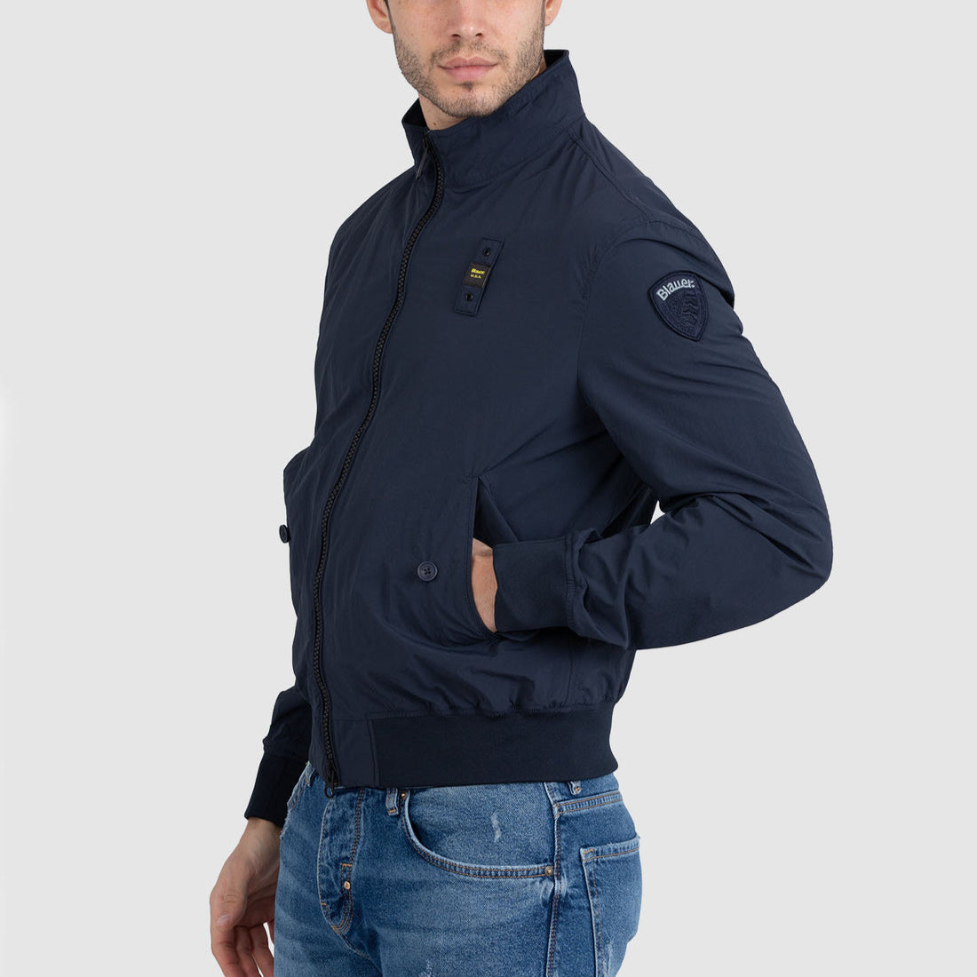 GIUBBINO BLAUER ALWIN SFODERATO CREPE COLLO IN PIEDI