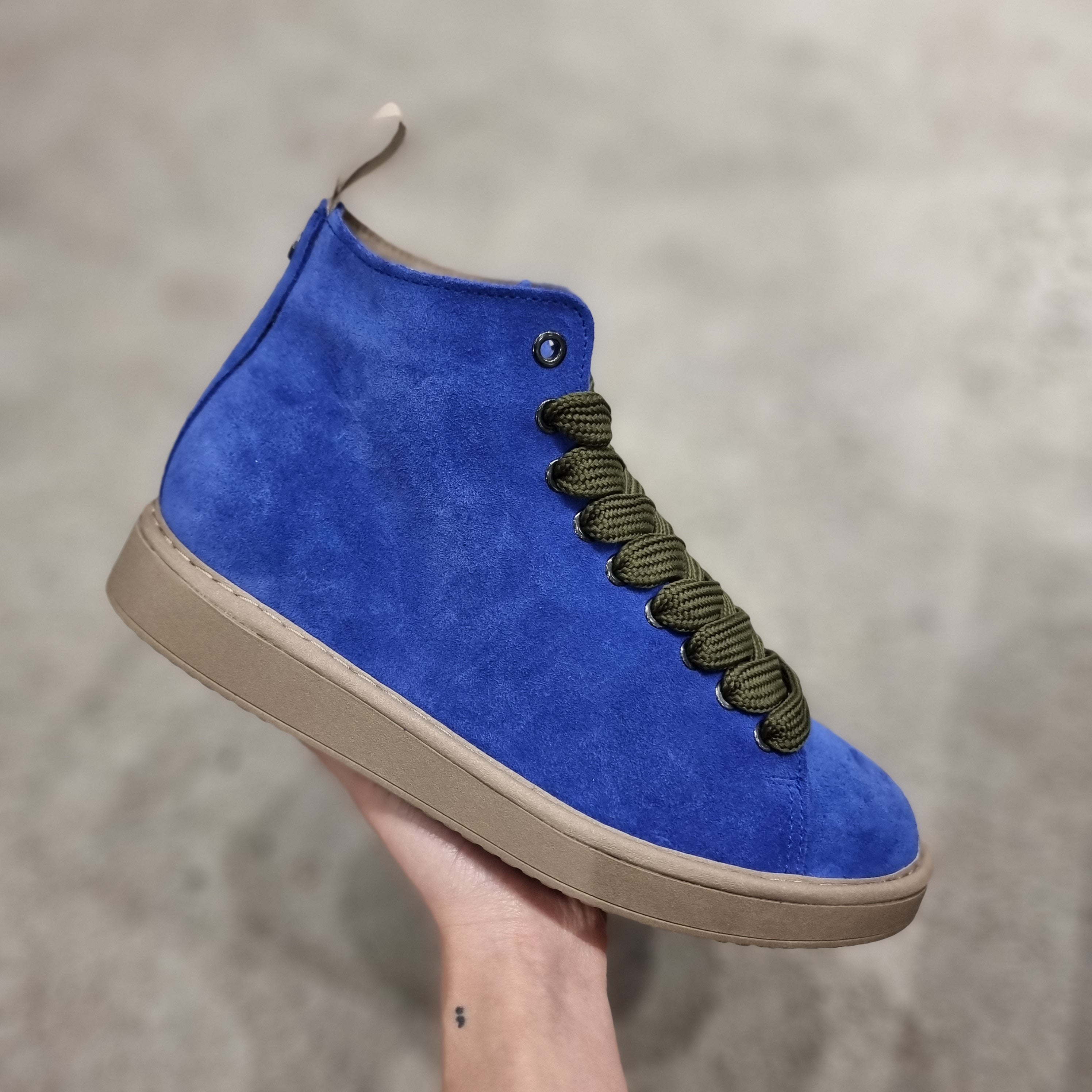 POLACCHINO PANCHIC P01 SENZA PELO SUEDE ULTRAMARINE MILITARY