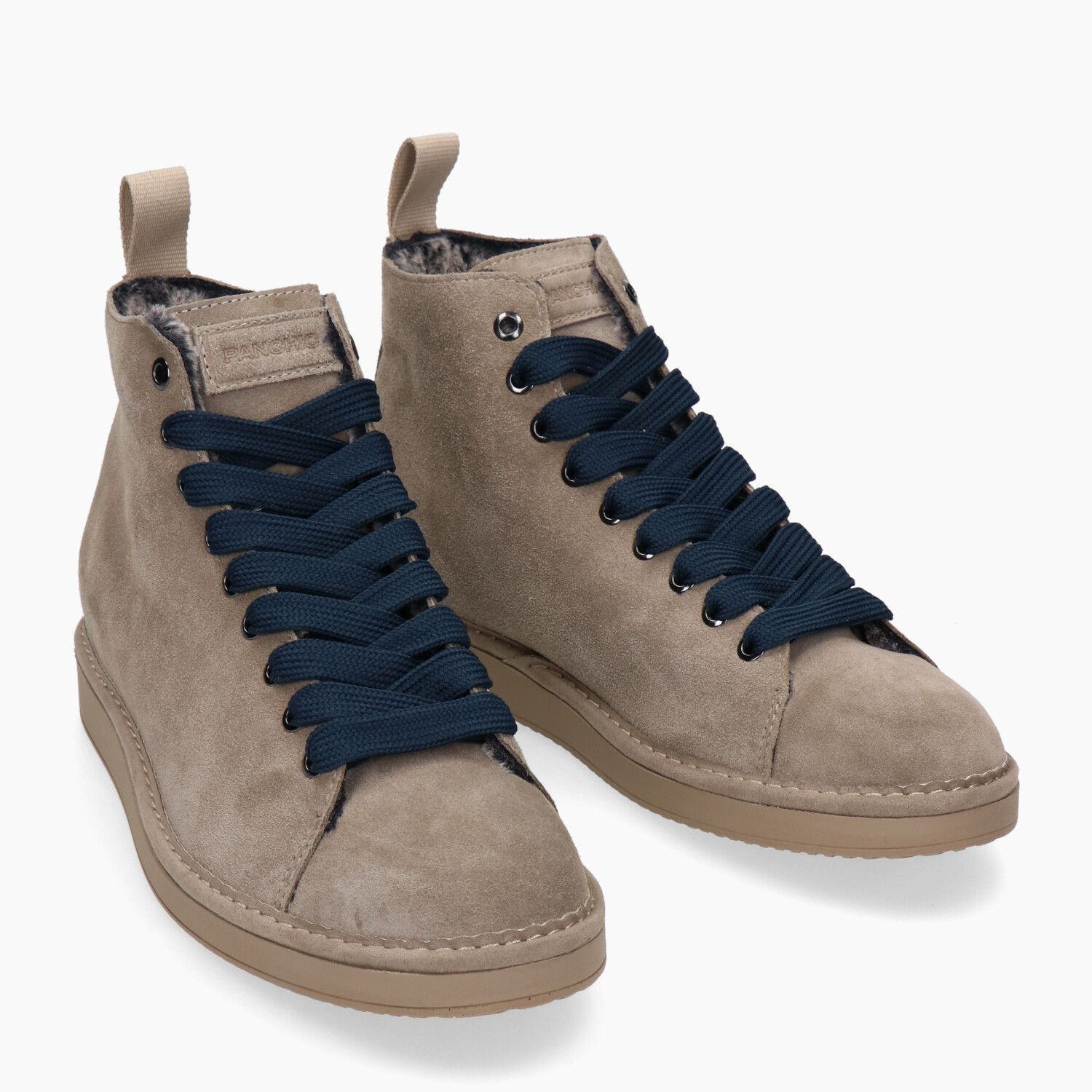 POLACCHINO PANCHIC SUEDE INT. FUR WALNUT L. COBALTO