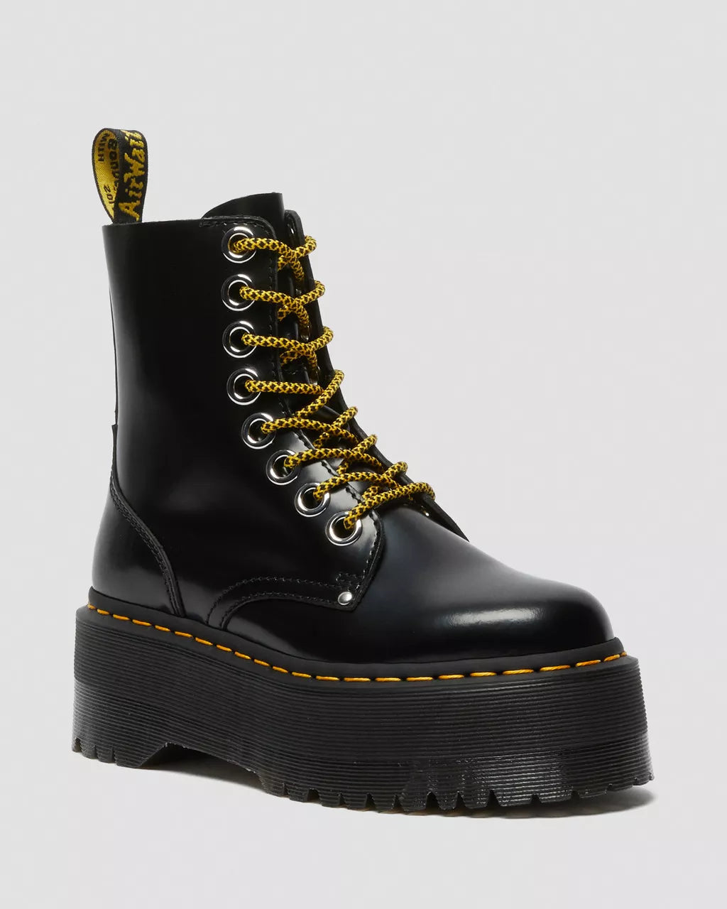 ANFIBIO DR MARTENS JADON MAX BLACK PELLE BUTTERO