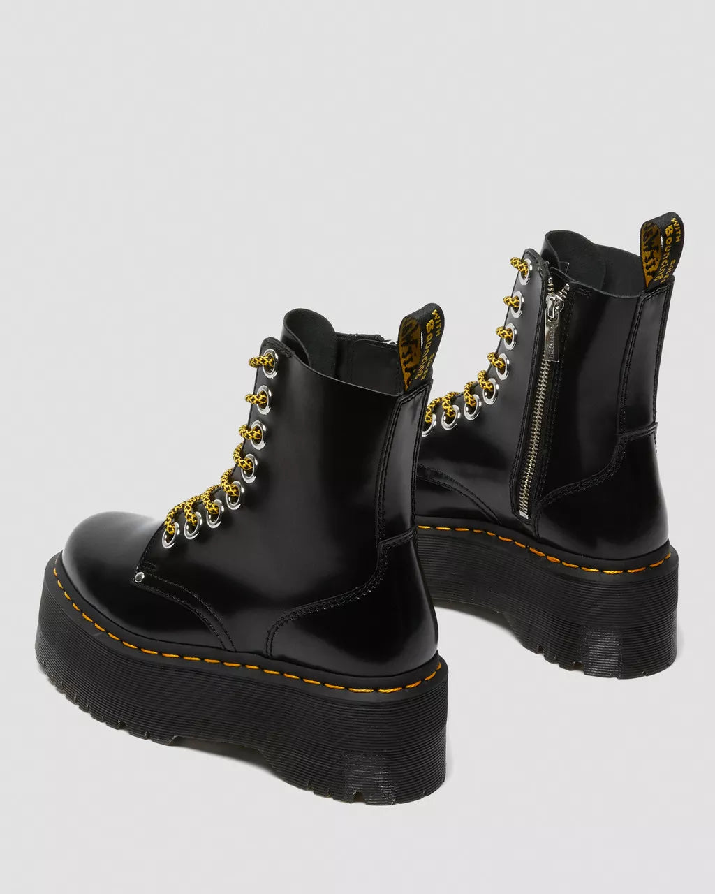 ANFIBIO DR MARTENS JADON MAX BLACK PELLE BUTTERO