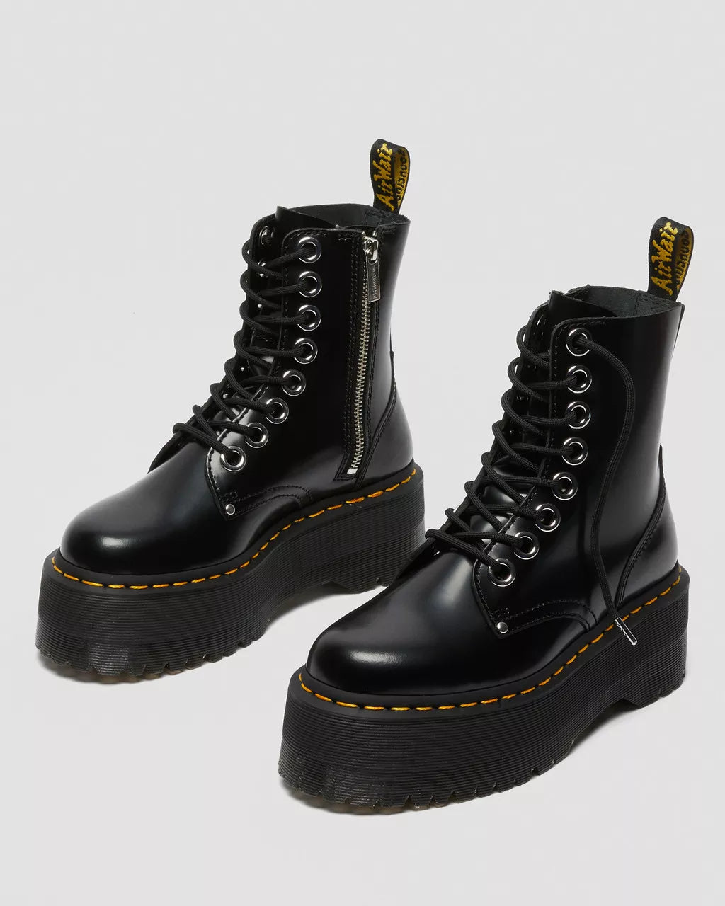 ANFIBIO DR MARTENS JADON MAX BLACK PELLE BUTTERO