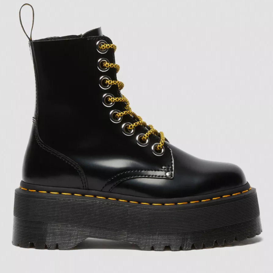 ANFIBIO DR MARTENS JADON MAX BLACK PELLE BUTTERO