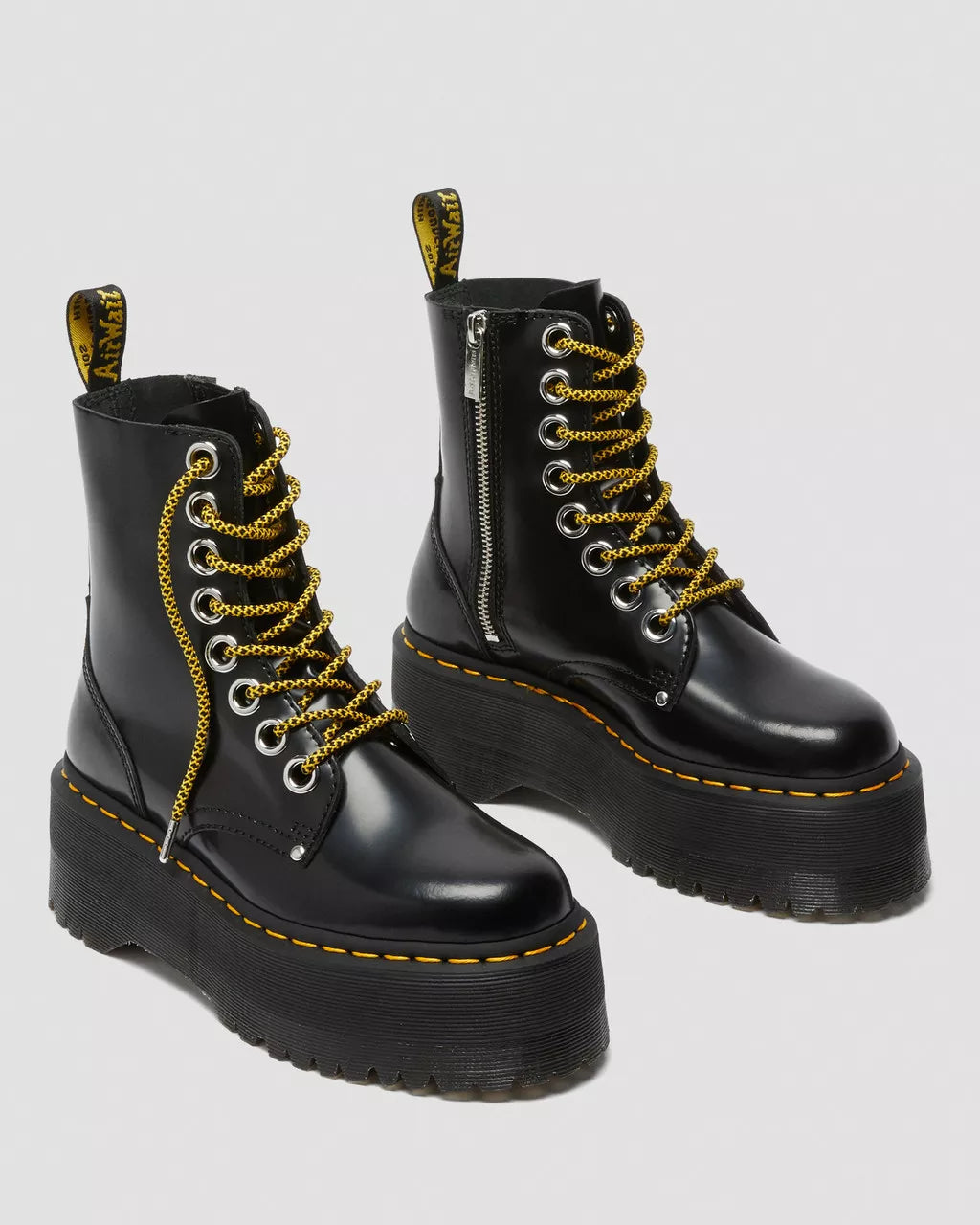 ANFIBIO DR MARTENS JADON MAX BLACK PELLE BUTTERO