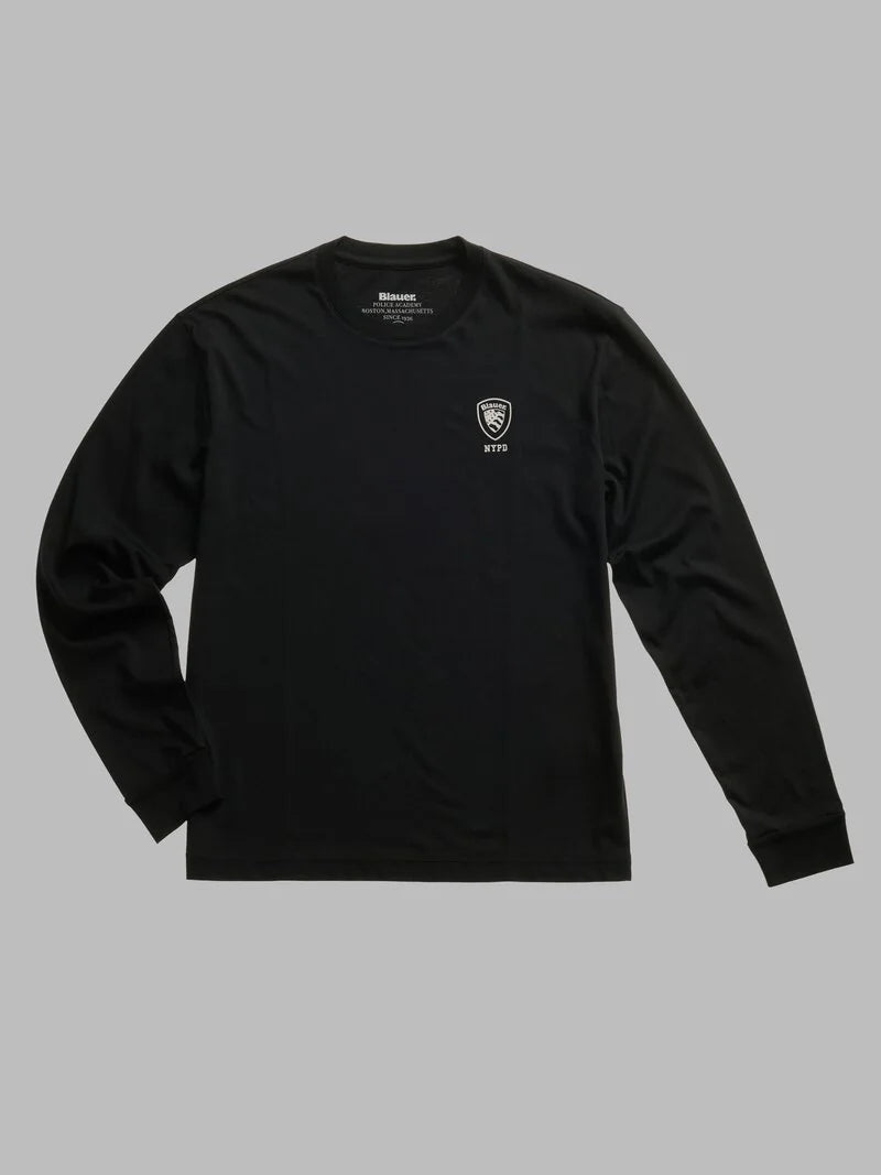 MAGLIA BLAUER MALCOM MAN. LUNGA GIROCOLLO MINILOGO