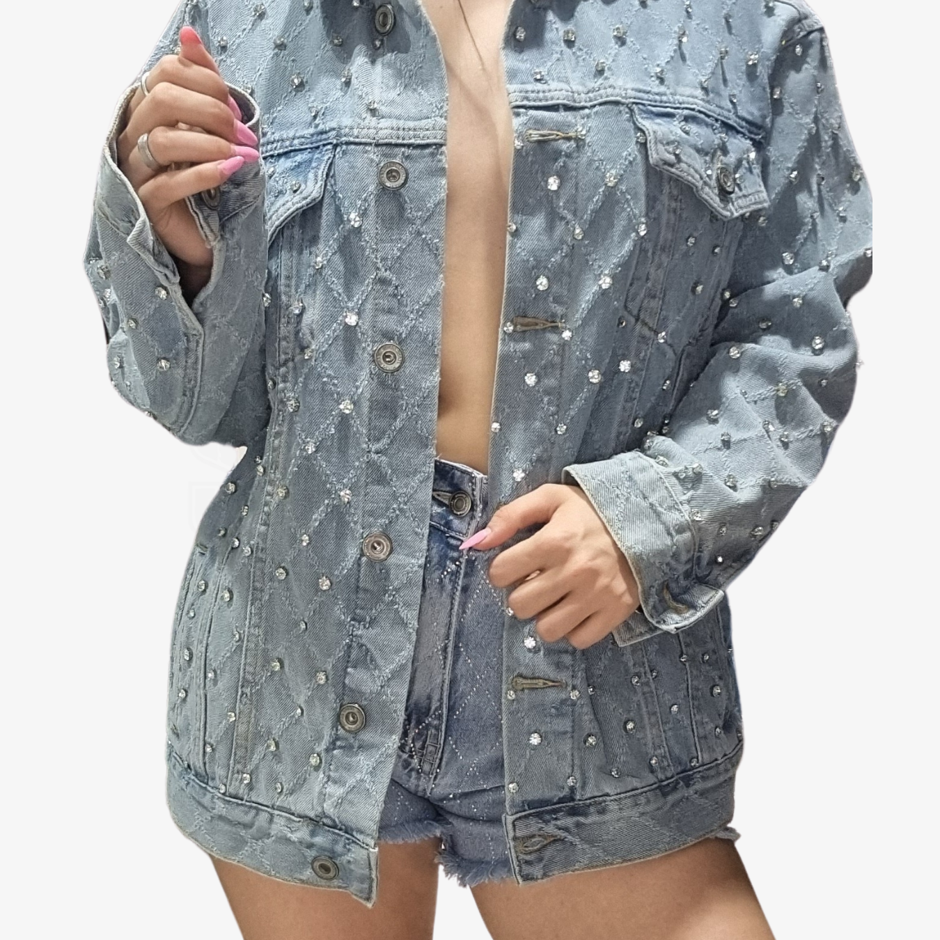 GIACCA SEM BIRBA OVERSIZE ROMBO CON GEMME LIMITED 2C