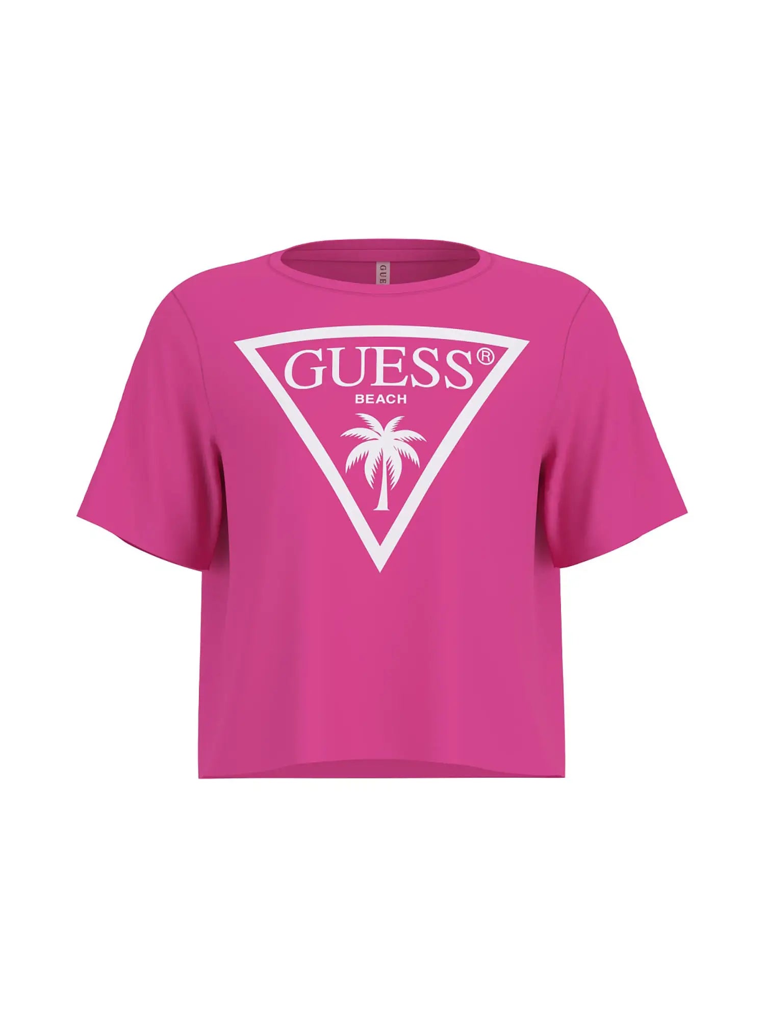 TSHIRT GUESS CROP OVER PALM LOGO