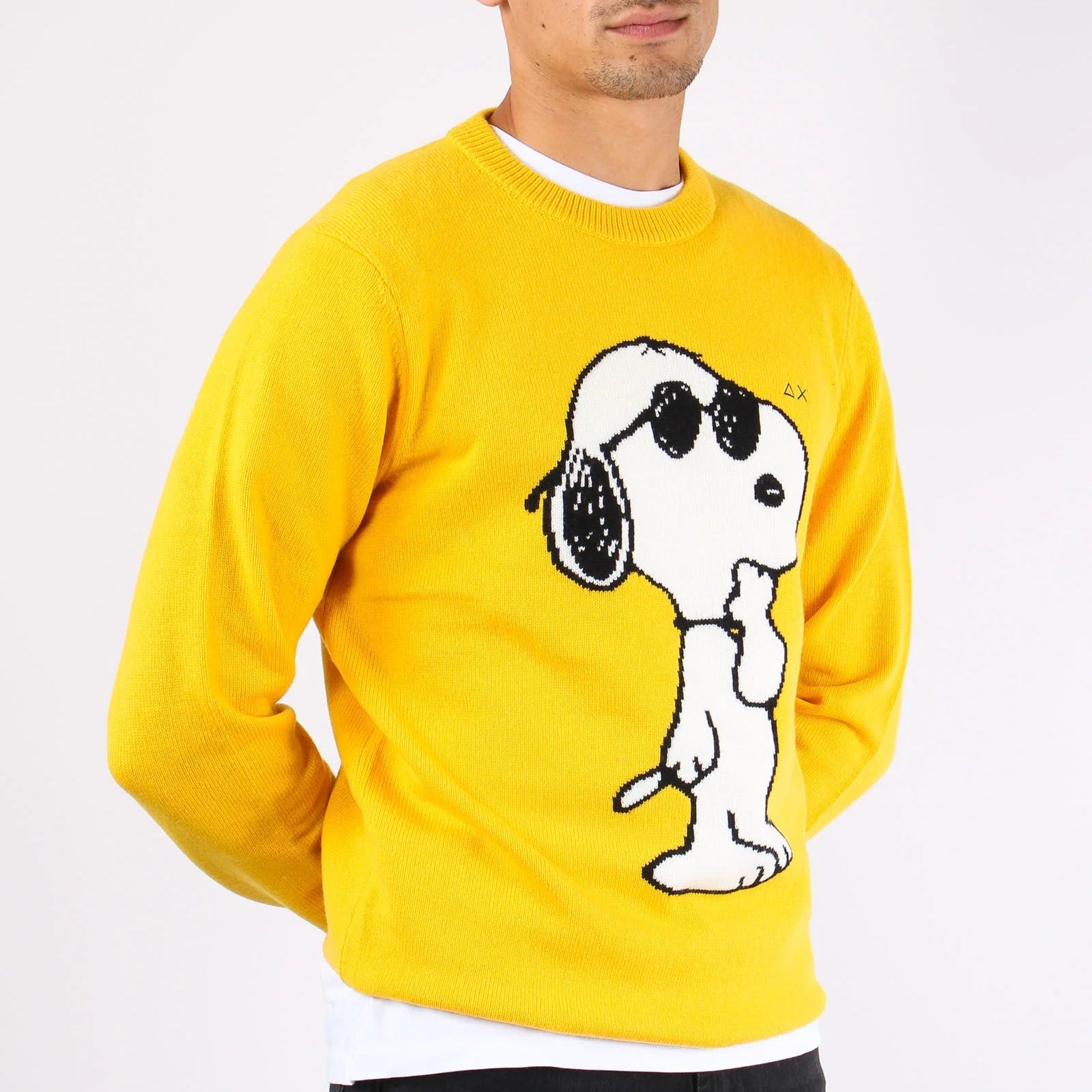 MAGLIONE SUN68 X PEANUTS GIROCOLLO SNOOPY ON CHEST LANA