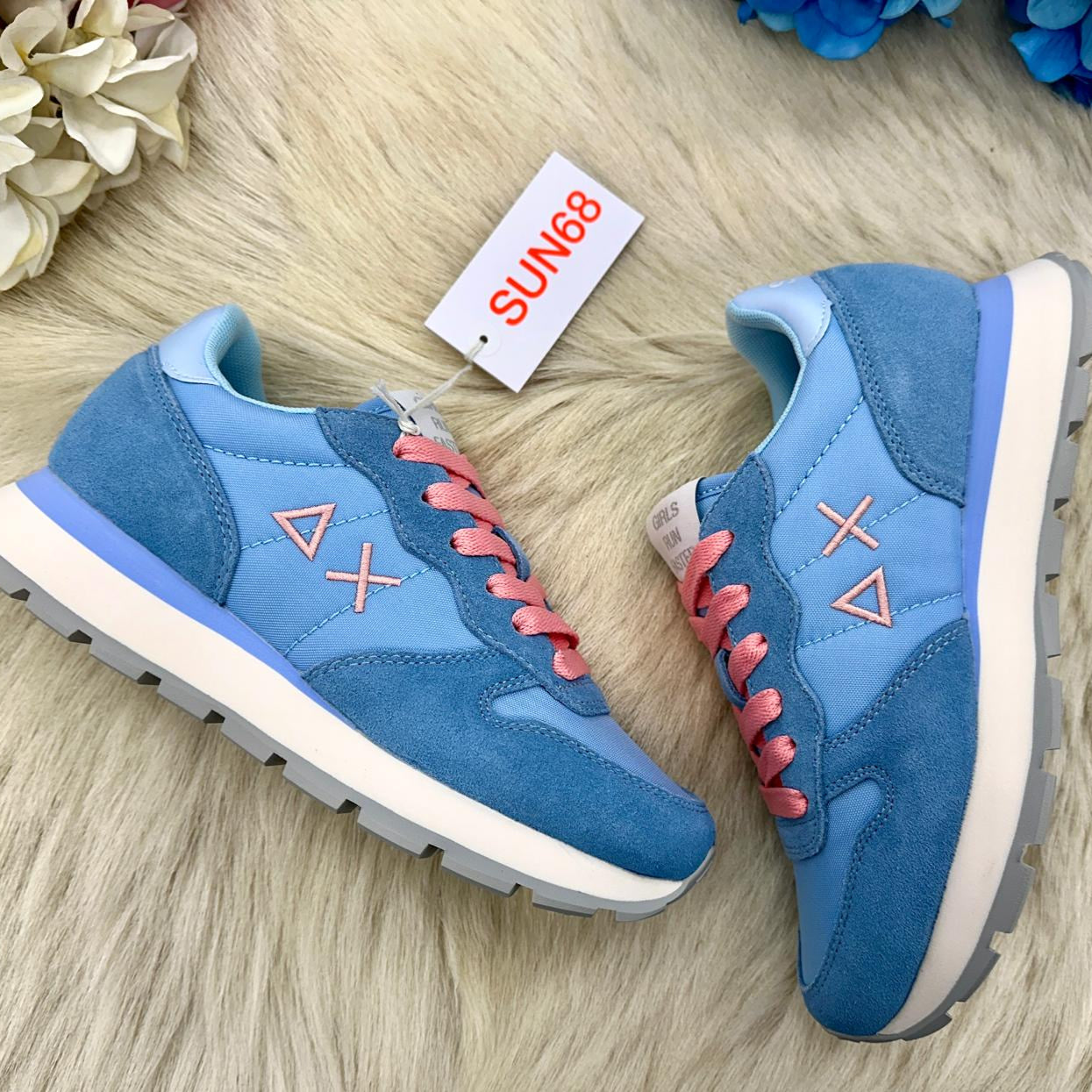 SCARPE SUN68 W ALLY SOLID NYLON AZZURRO