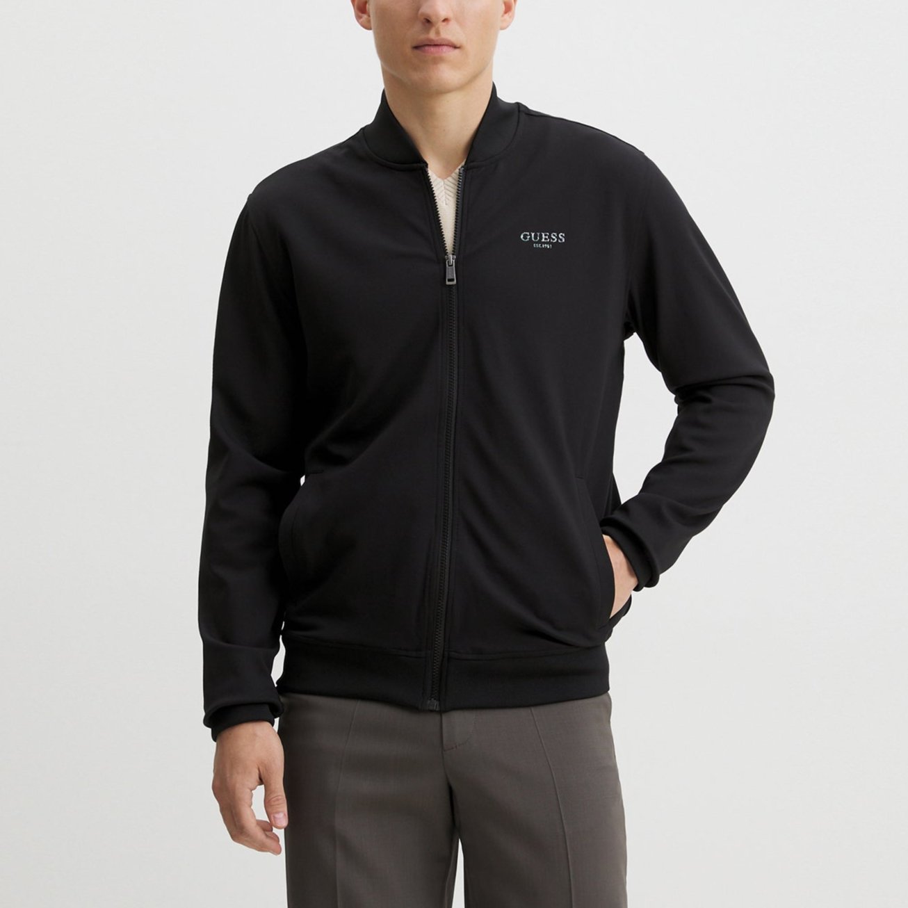 FELPA GUESS BOMBER IRIDESCENT TRUCK