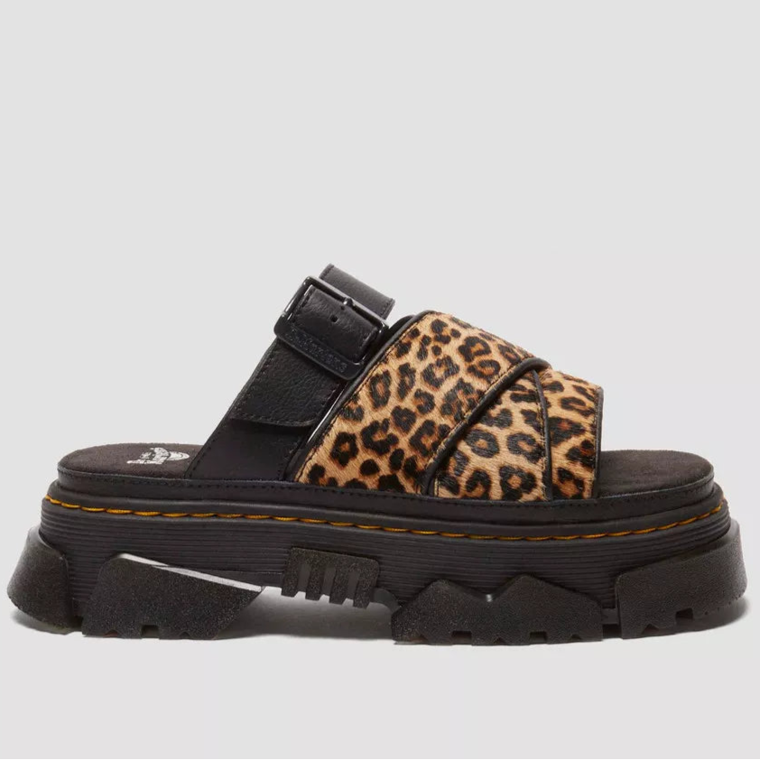 SANDALO DR MARTENS MATTISON LEOPARD SLIDE