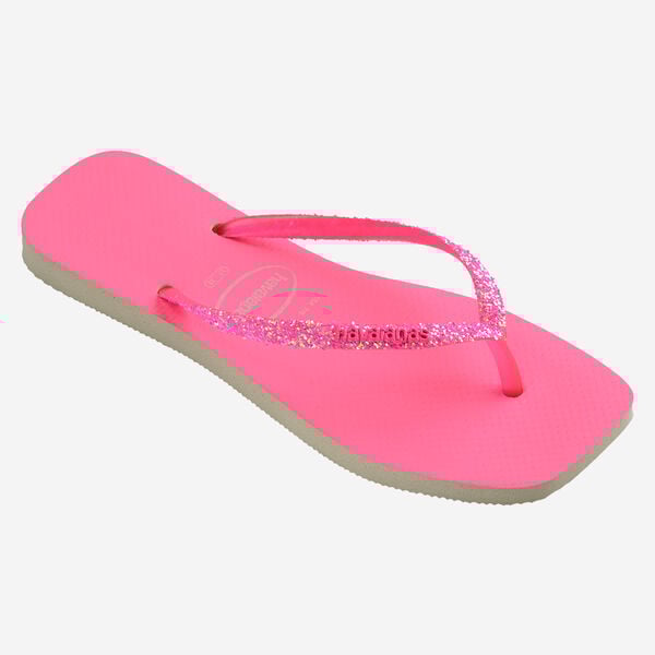 INFRADITO HAVAIANAS SQUARE GLITTER NEON BEIGE PINK