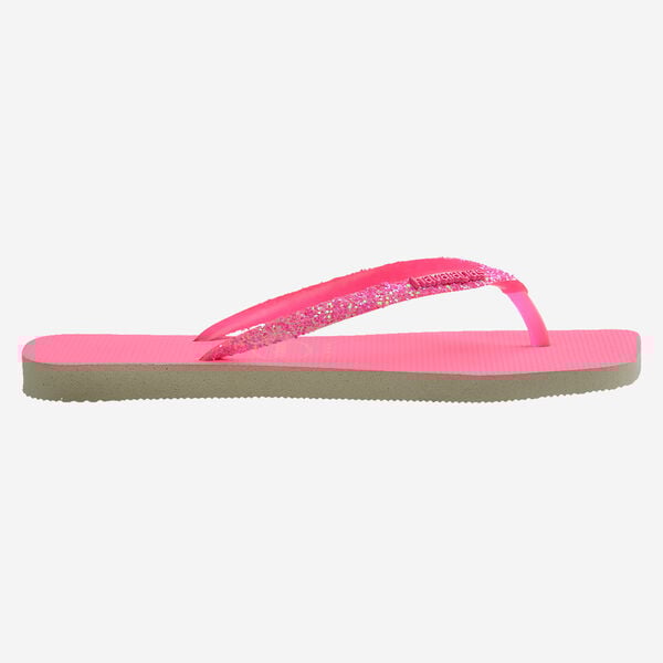 INFRADITO HAVAIANAS SQUARE GLITTER NEON BEIGE PINK