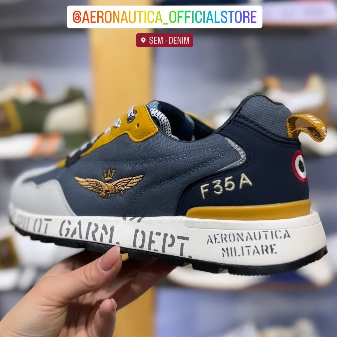 SNEAKERS AERONAUTICA MILITARE BLU SCURO