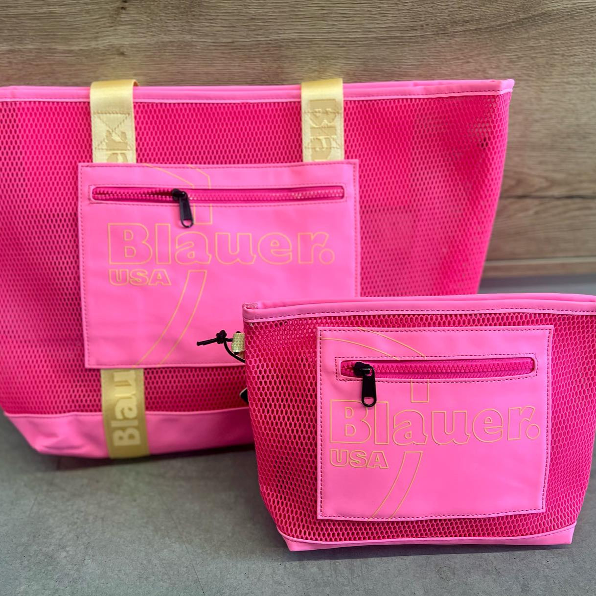 BEAUTY CASE BLAUER CLUTCH BOAT A MANO