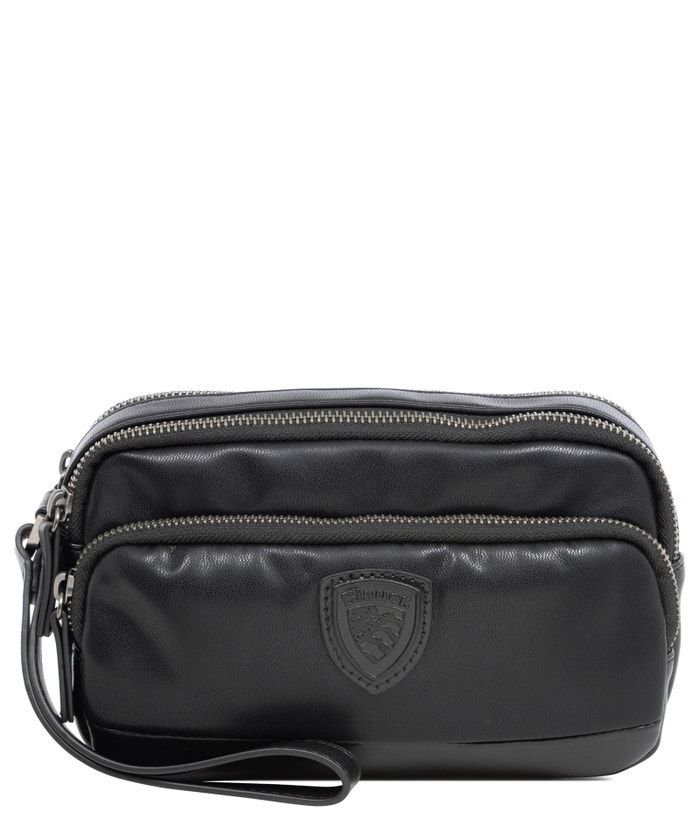 POCHETTE BLAUER CLUTCH A MANO FIFTH PELLE CORDURA 12X21X5