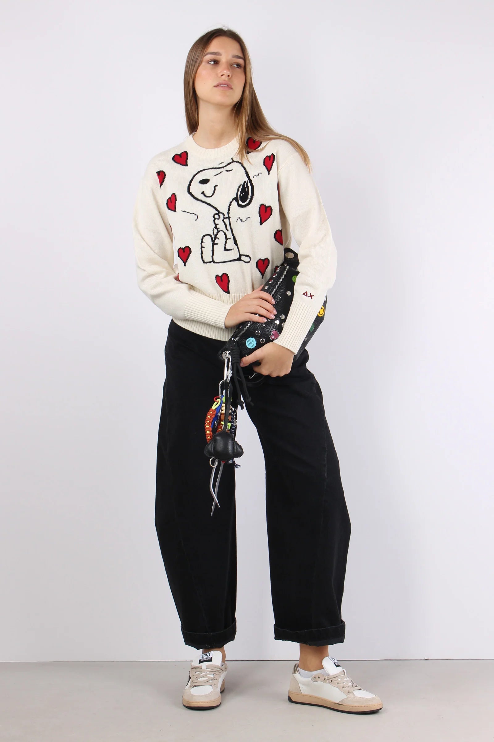 MAGLIONE SUN68 X PEANUTS W SNOOPY OVER SWEATER