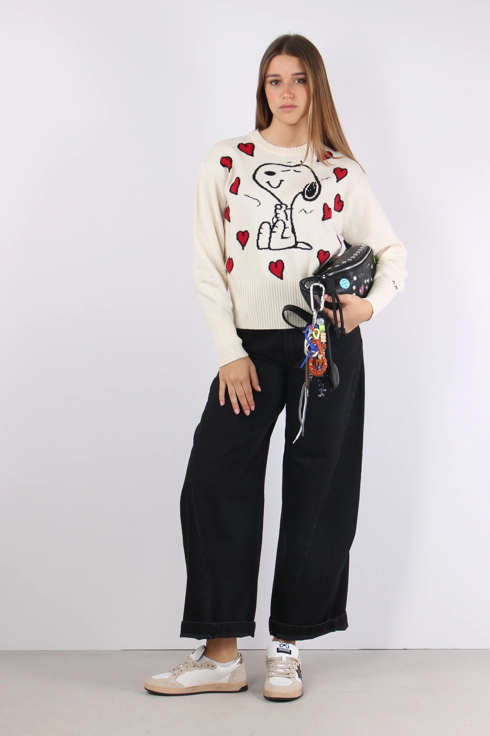 MAGLIONE SUN68 X PEANUTS W SNOOPY OVER SWEATER