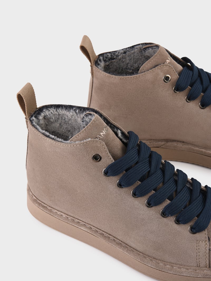 POLACCHINO PANCHIC SUEDE INT. FUR WALNUT L. COBALTO