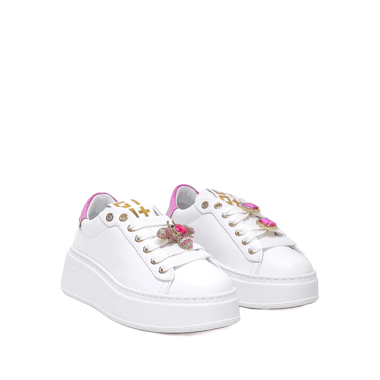 SCARPE GIOPIÙ COMBI BIANCO FUXIA