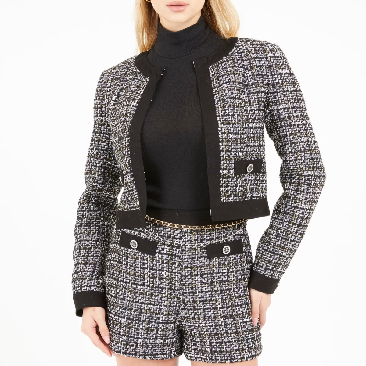 GIACCA GUESS YVONNE MIX DENIM TWEED