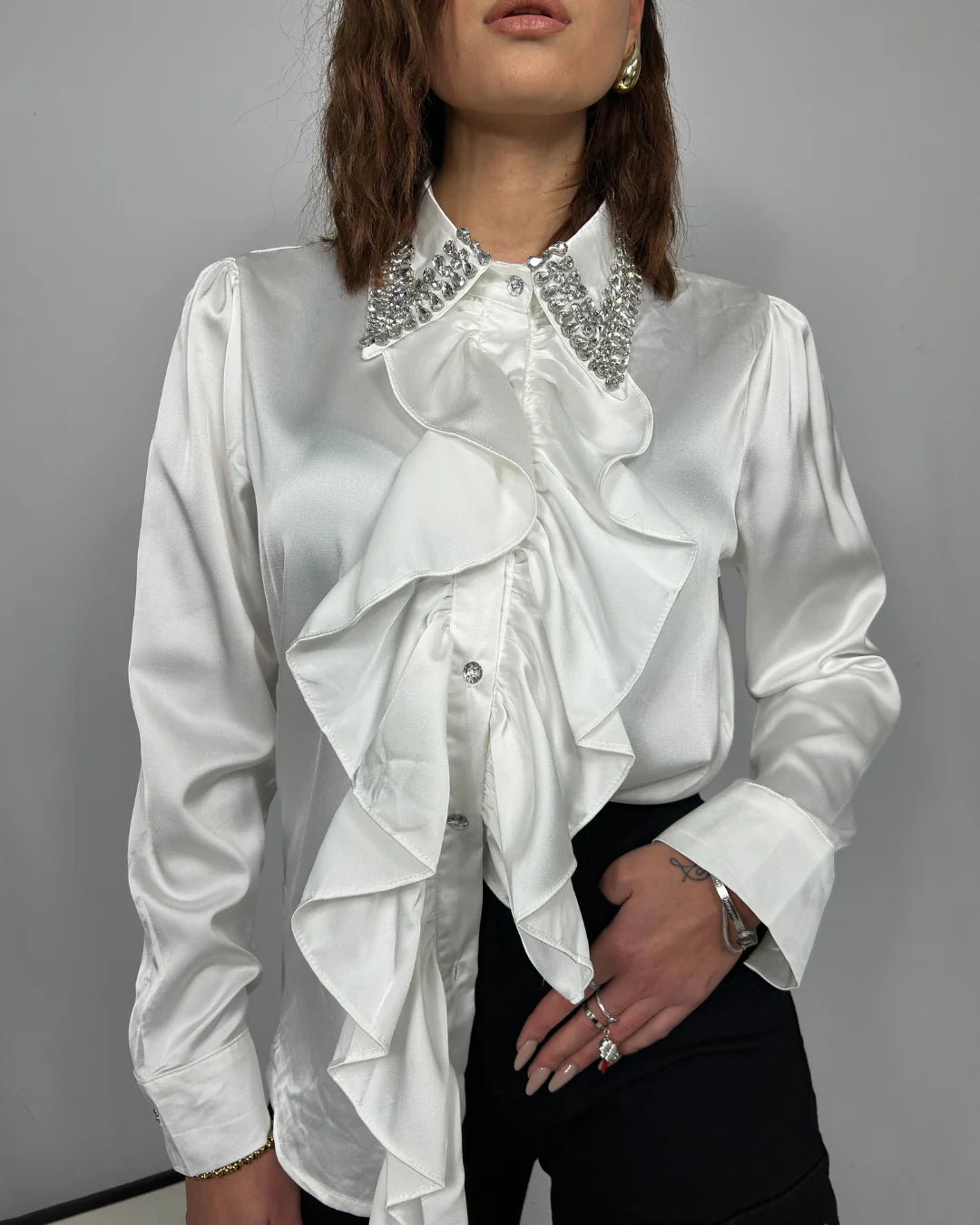 CAMICIA SEM BUONANDONNA COLLETTO SWAROVSKI VOULAN