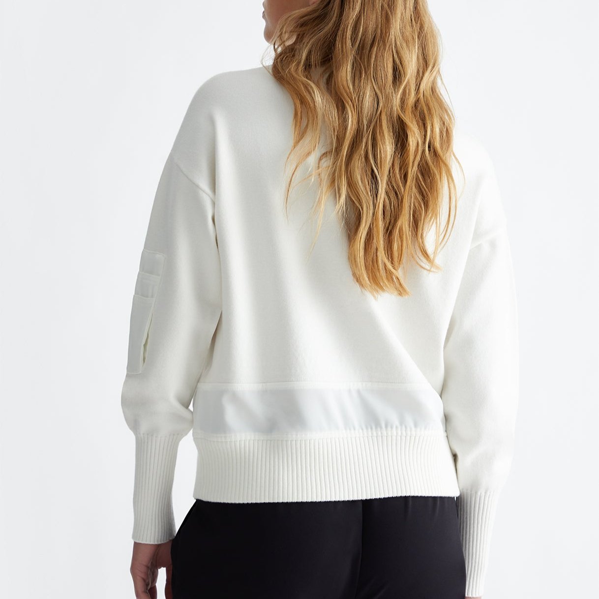 MAGLIA LIUJO GIROCOLLO INSERTI RASO FIT BOMBER