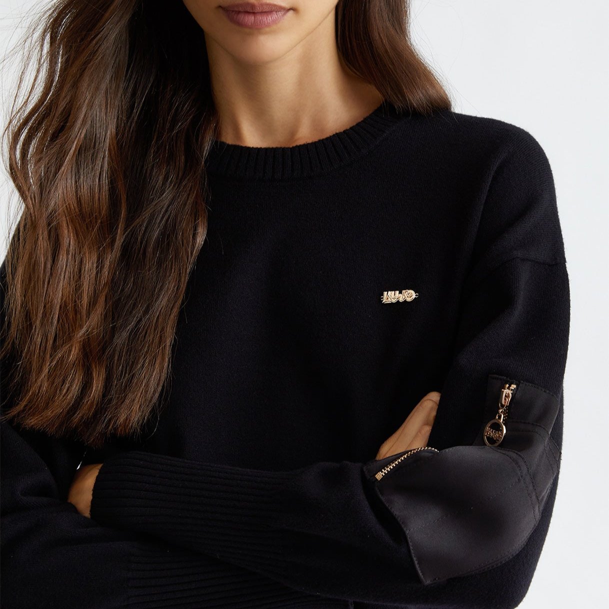 MAGLIA LIUJO GIROCOLLO INSERTI RASO FIT BOMBER