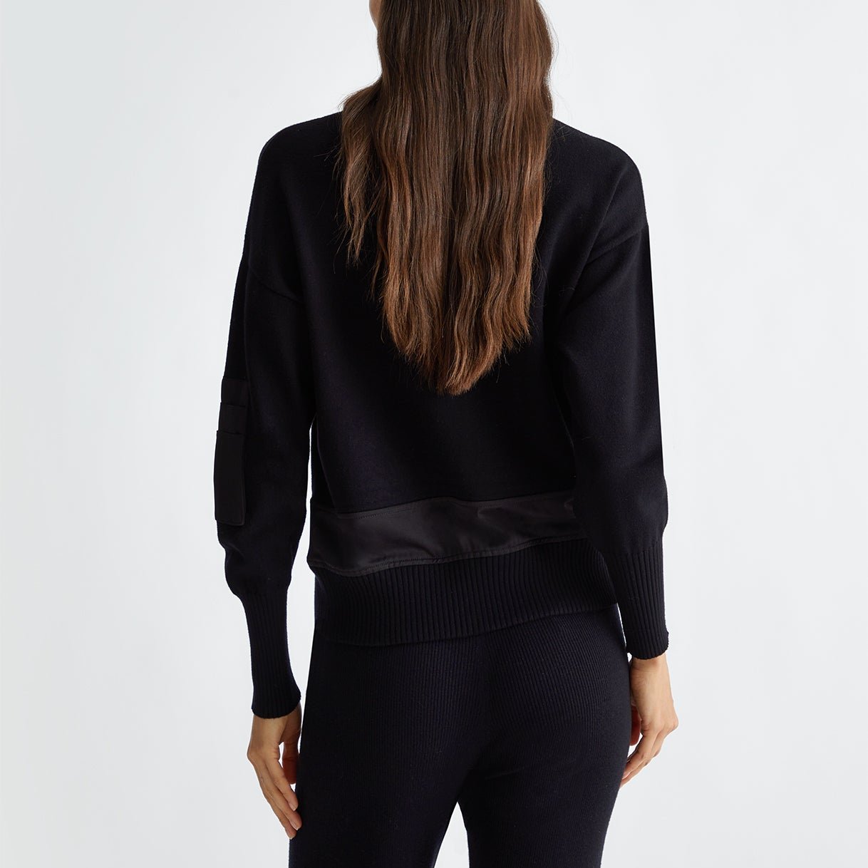 MAGLIA LIUJO GIROCOLLO INSERTI RASO FIT BOMBER