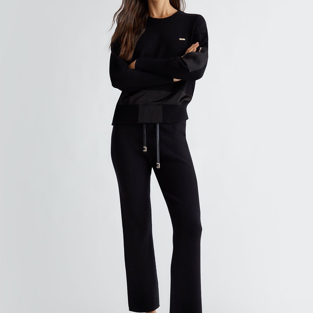 MAGLIA LIUJO GIROCOLLO INSERTI RASO FIT BOMBER