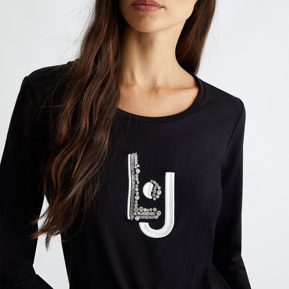 TSHIRT LIUJO GIROCOLLO MANICA LUNGA LOGO GEMME