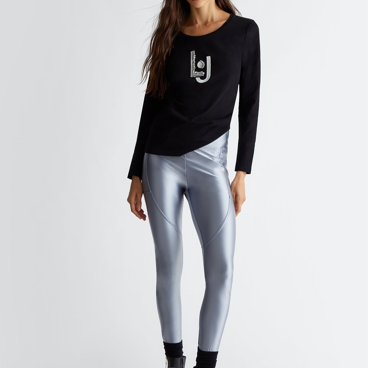 TSHIRT LIUJO GIROCOLLO MANICA LUNGA LOGO GEMME