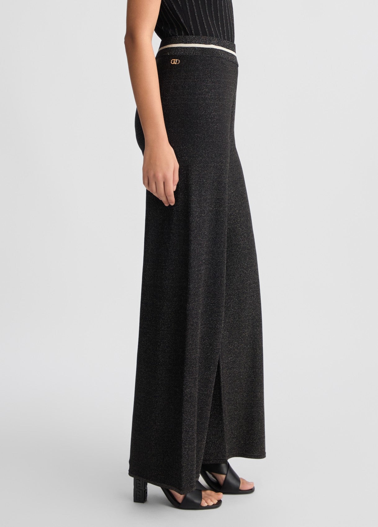 PANTALONE LIUJO WIDE IN MAGLIA LUREX