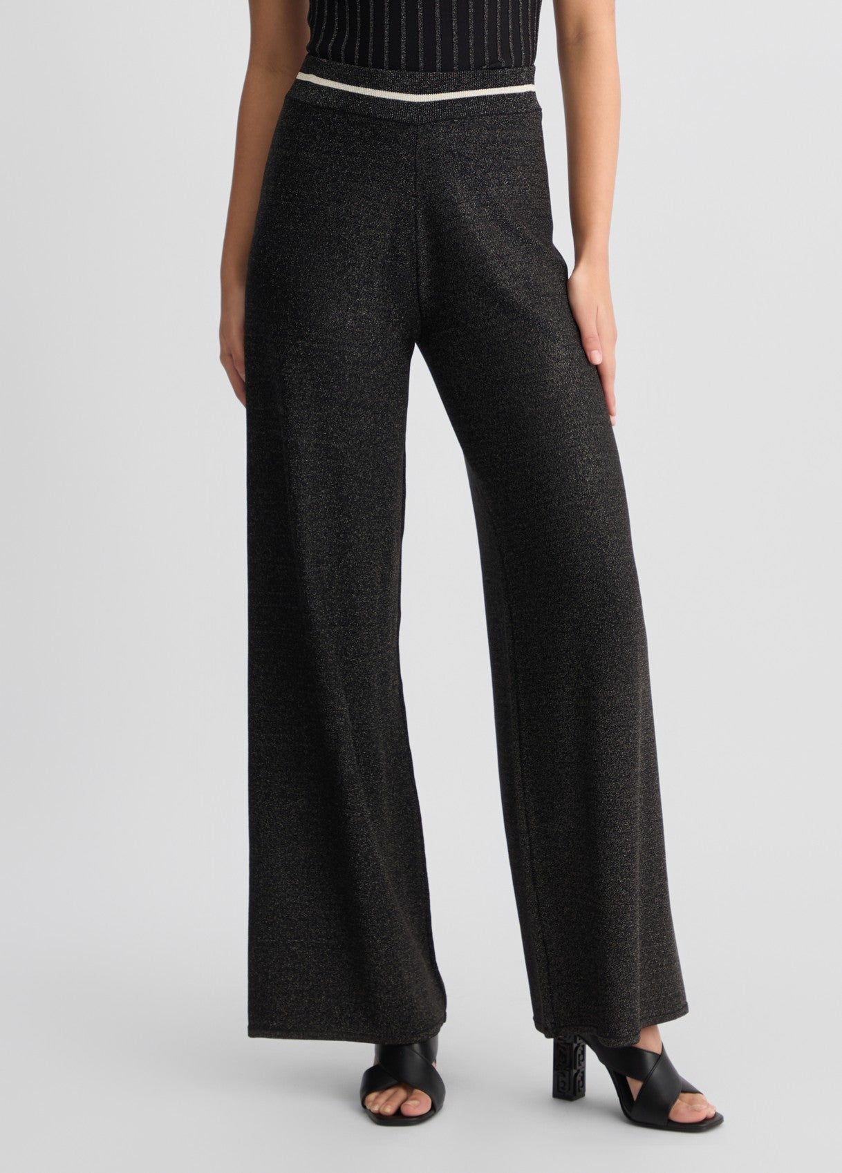 PANTALONE LIUJO WIDE IN MAGLIA LUREX