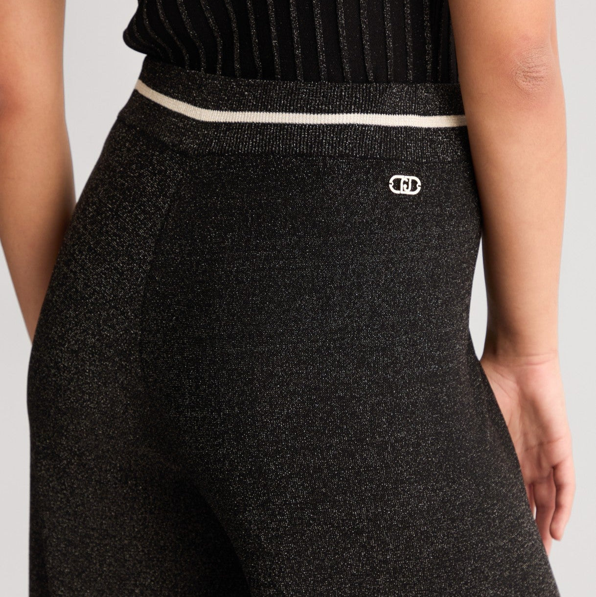 PANTALONE LIUJO WIDE IN MAGLIA LUREX