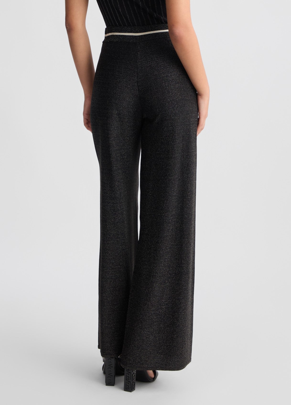 PANTALONE LIUJO WIDE IN MAGLIA LUREX