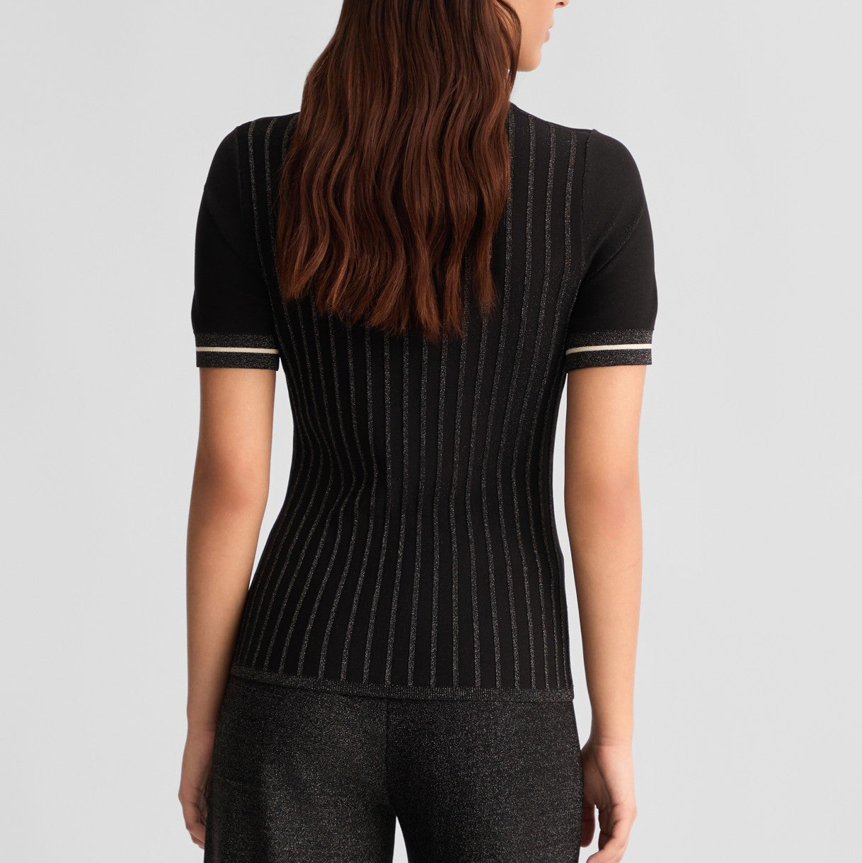 MAGLIA LIUJO SCOLLO FORATO MC LUREX