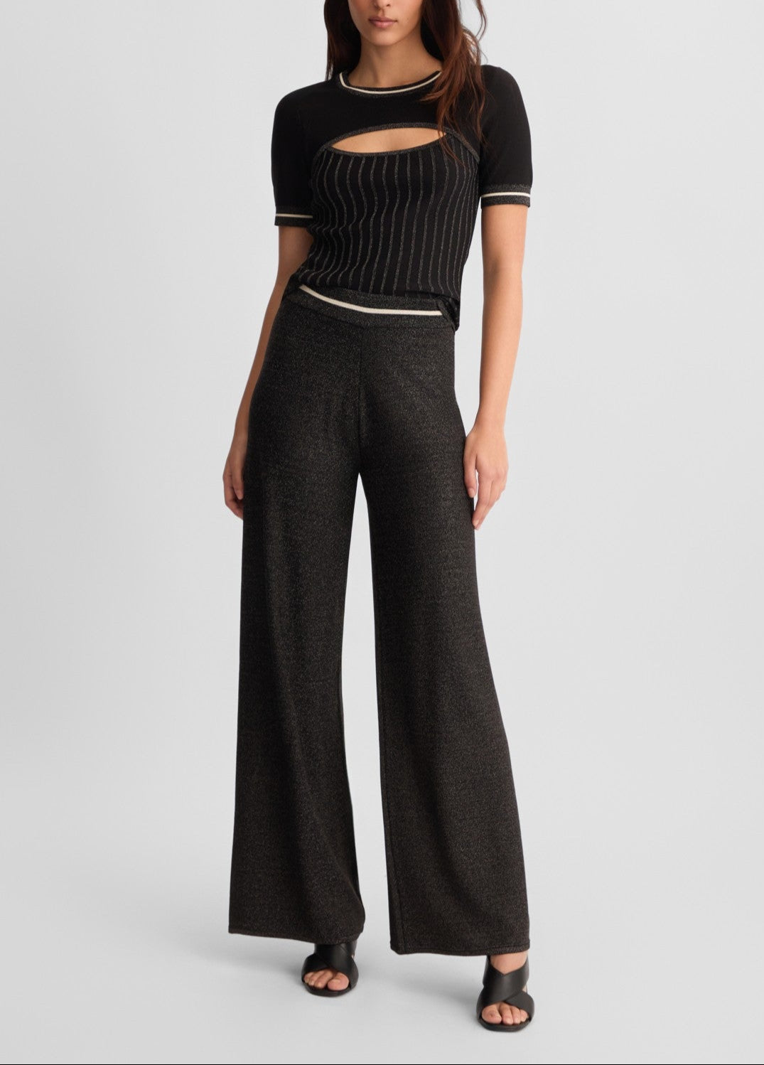 MAGLIA LIUJO SCOLLO FORATO MC LUREX