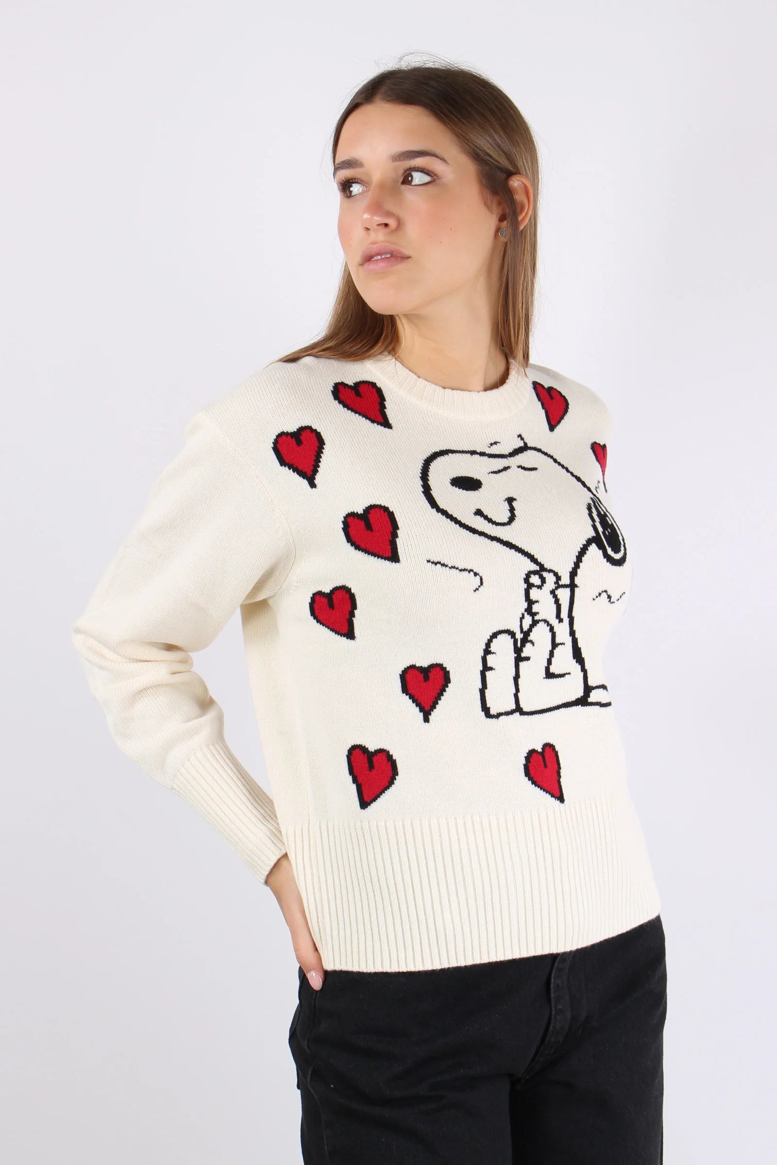 MAGLIONE SUN68 X PEANUTS W SNOOPY OVER SWEATER