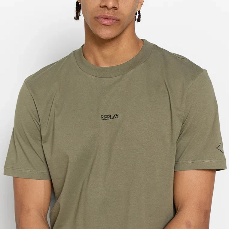 TSHIRT REPLAY MINILOGO FRONT. MC COTTON BASIC