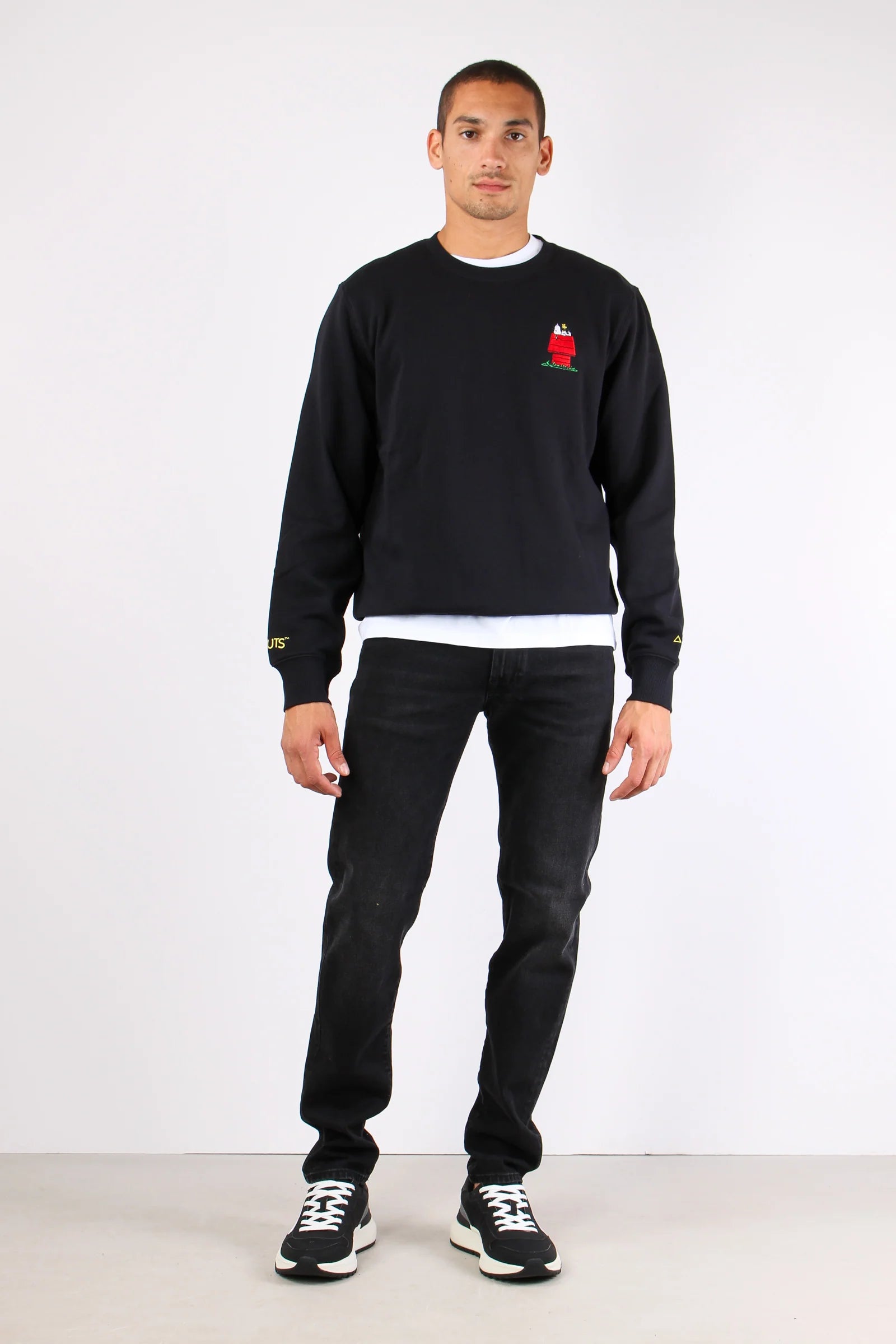 FELPA SUN68 X PEANUTS GIROCOLLO SMALL RICAMO SNOOPY