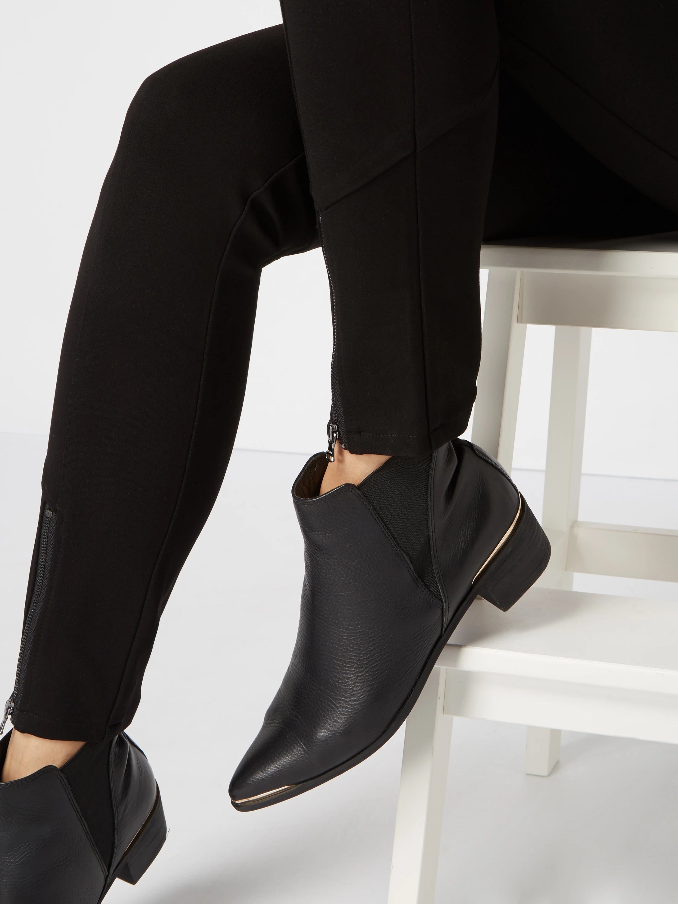 PANTALONE GINNY PUNTO MILANO FONDO ZIP