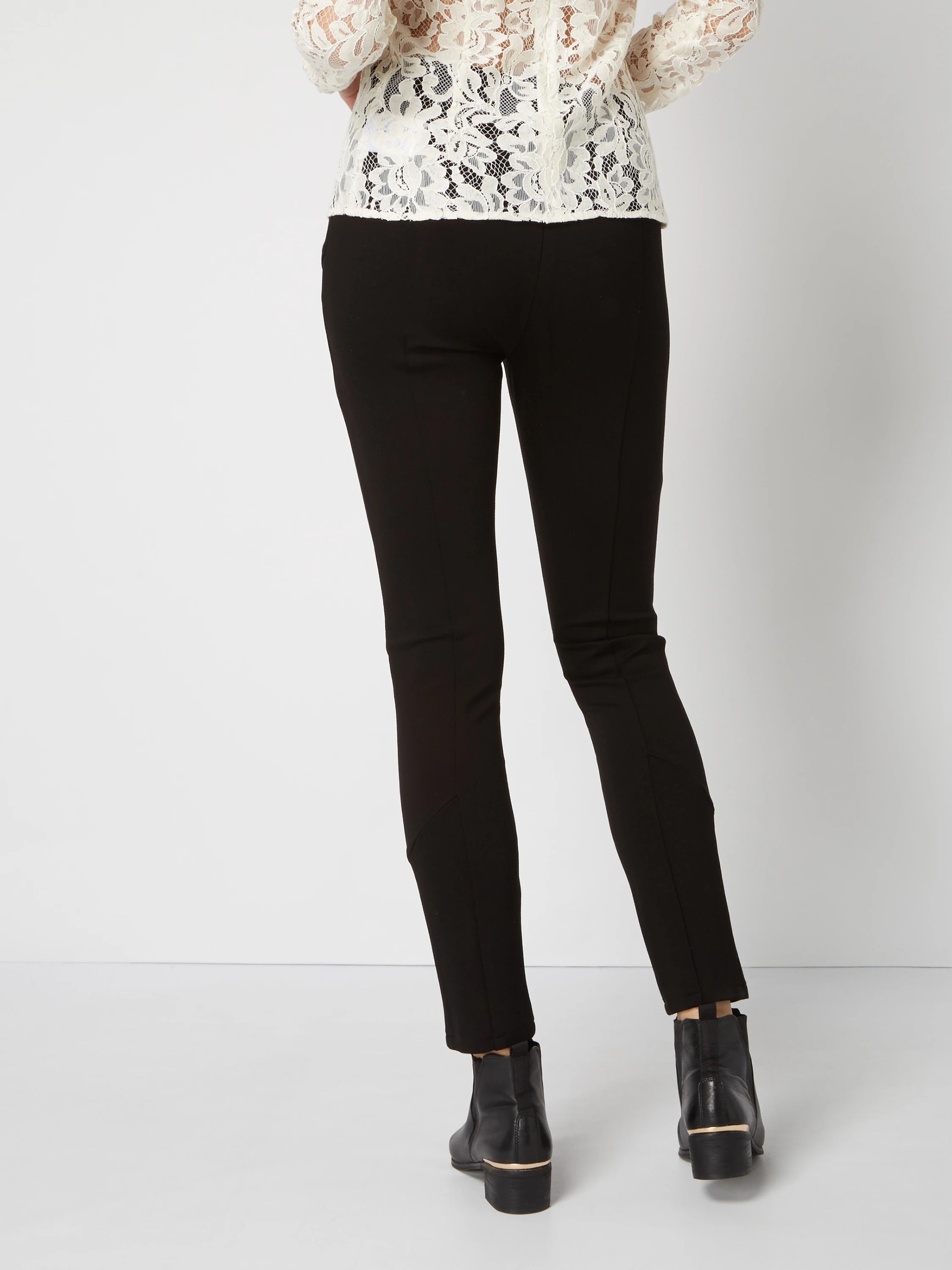 PANTALONE GINNY PUNTO MILANO FONDO ZIP