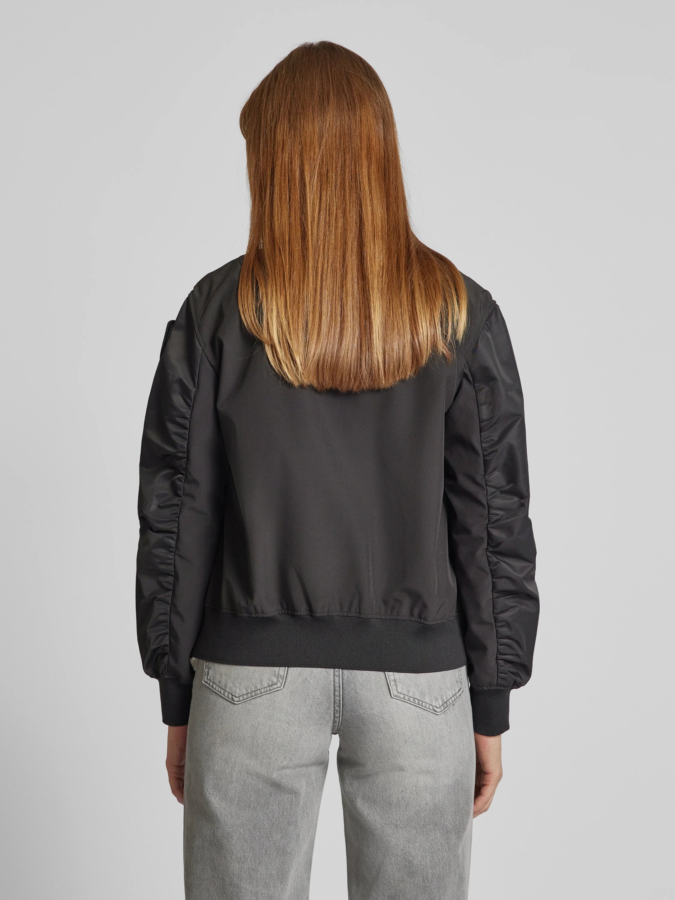 GIUBBINO BLAUER LAURIE BOMBER CROP OVER SFODERATO